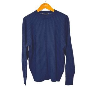 Paul & Shark cable knit‎ wool sweater navy
